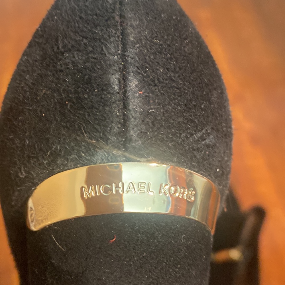 NWT MICHAEL MICHAEL KORS HAVEN BLACK SUEDE BOOTS - Picture 9 of 9